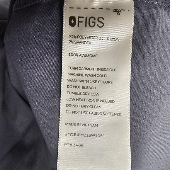 FIGS Leon Three-Pocket Scrub Top in Charcoal Gray Men's Size M - Picture 6 of 9